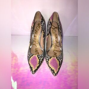 Sam Edelman Multicolor Snakeskin Heels